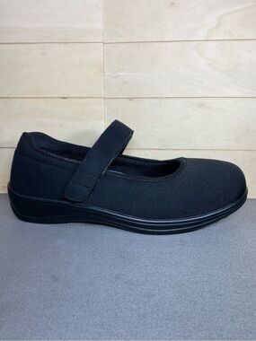 Orthofeet Springfield Mary Janes Black Women's Size 9.5 Orthopedic Shoes 4E